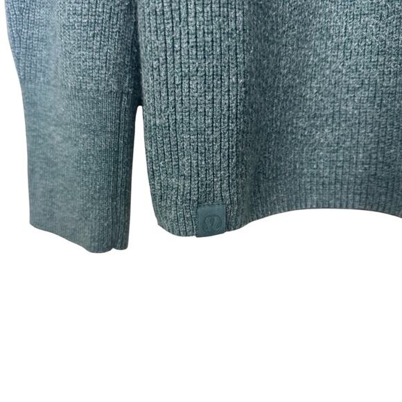 Lululemon Merino Wool-Blend Ribbed Crewneck Sweater in
Heathered Tidewater Teal - Picture 7 of 9